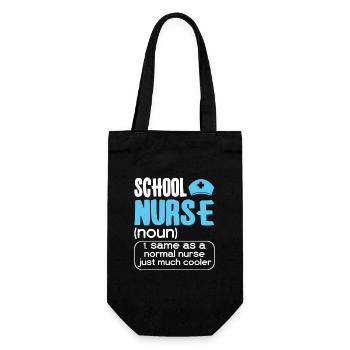 School Nurse Nursing Clinic Medical Stuff - Gift Bag for Bottles - black - Front