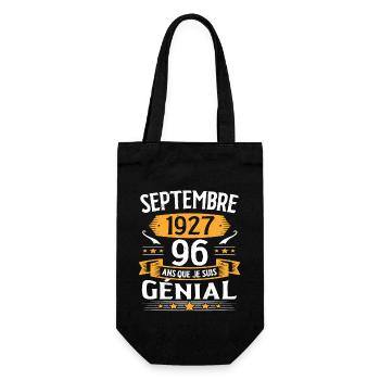 Septembre 1927 96 Ans Que Je Suis Génial Cadeau - Sac à bouteille - noir - Devant
