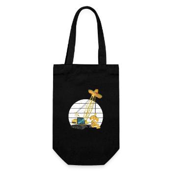 Mexikanischer Kranich Tacos Cinco De Mayo Fiesta - Geschenkbeutel für Flaschen - Schwarz - Vorne