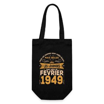 Les Légendes Sont Nées En Février 1949 - Sac à bouteille - noir - Devant