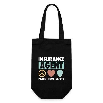 Insurance Agent Appraiser Insurance Broker - Gift Bag for Bottles - black - Front