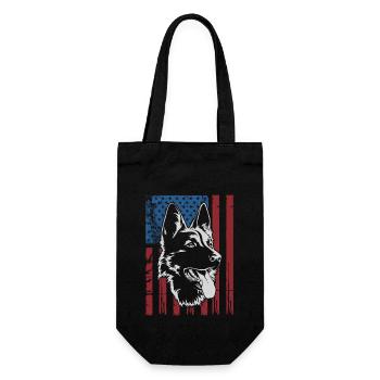German Shepherd USA - Gift Bag for Bottles - black - Front