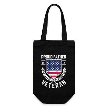 Fier père d’un père militaire vétéran - Sac à bouteille - noir - Devant