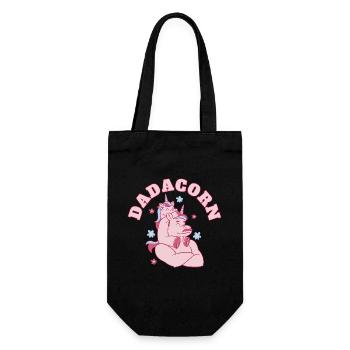 Dadacorn Fête des pères Dadicorn Daddycorn Licorne Papa - Sac à bouteille - noir - Devant