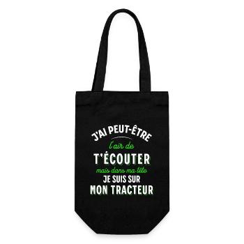 Agriculteur cadeau pour fermier tracteur humour - Sac à bouteille - noir - Devant