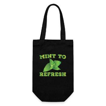 Menthe à rafraîchir - Sac à bouteille - noir - Devant