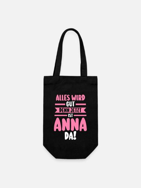Anna - Geschenkbeutel für Flaschen - Schwarz