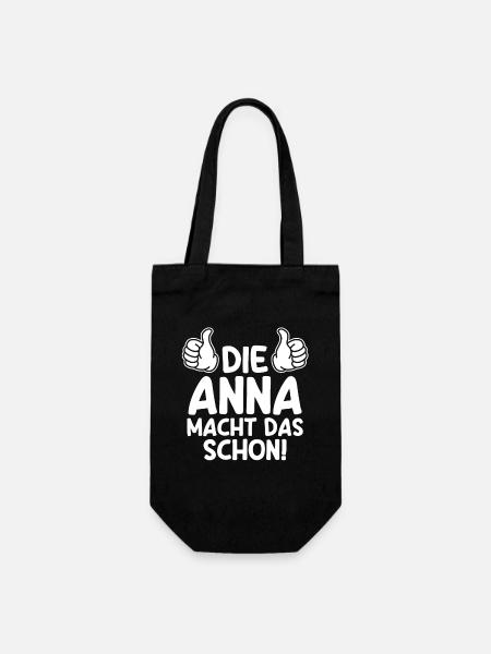 Anna - Geschenkbeutel für Flaschen - Schwarz