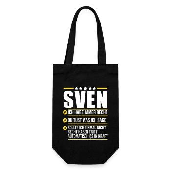 Sven - Geschenkbeutel für Flaschen - Schwarz - Vorne
