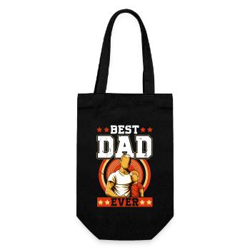 Bester Vater für immer - Geschenkbeutel für Flaschen - Schwarz - Vorne