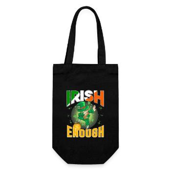 St Paddy's St Patricksday St Patrick Day - Gift Bag for Bottles - black - Front