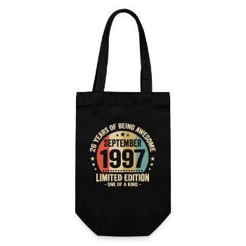 Septembre 1997 26 Ans Anniversaire Vintage Cadeau - Sac à bouteille - noir - Devant
