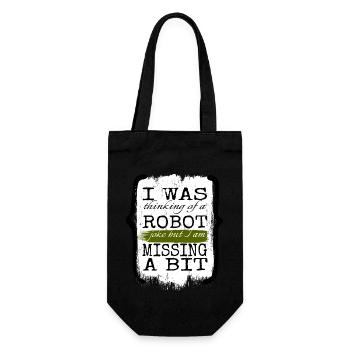 automatic christmas tree funny robotics tshirt - Geschenkbeutel für Flaschen - Schwarz - Vorne