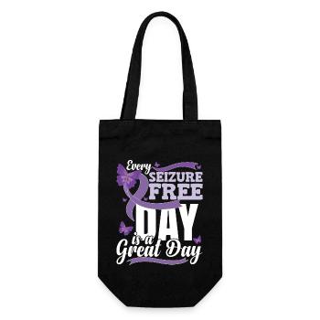 Epilepsy Awareness Gifts - Gift Bag for Bottles - black - Front