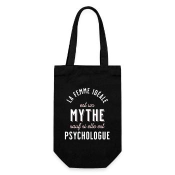 Psychologue cadeau humour psychologie Rigolo Femme - Sac à bouteille - noir - Devant