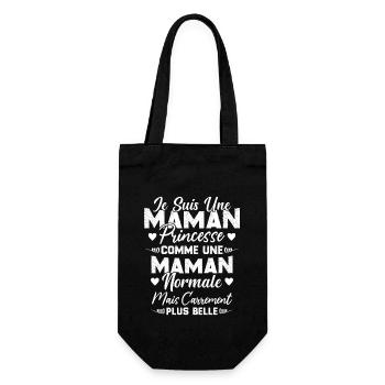 Je Suis Une Maman Princesse Carrément Plus Belle - Sac à bouteille - noir - Devant