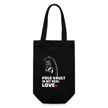 I love pole vaulting - Gift Bag for Bottles - black - Front