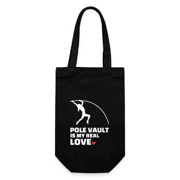 I love pole vaulting - Gift Bag for Bottles - black - Front