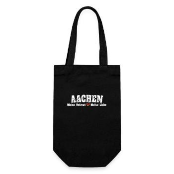 Aachen Meine Heimat meine Liebe Herz - Geschenkbeutel für Flaschen - Schwarz - Vorne