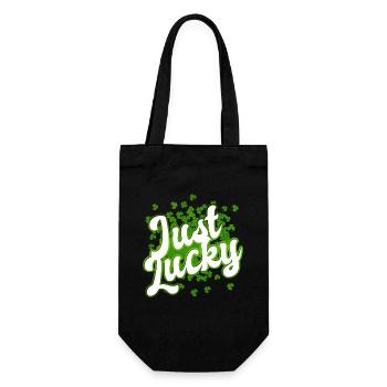St Patrick’s Day - Just Lucky - Shamrock - Sac à bouteille - noir - Devant