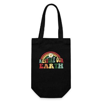 Restaurer notre Terre Respectez votre Mère - Jour de la Terre - Sac à bouteille - noir - Devant