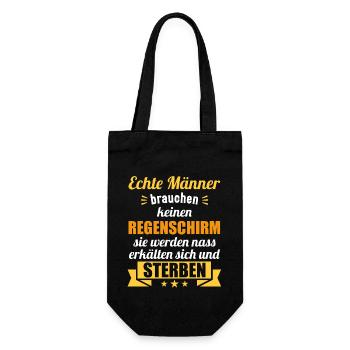 Sarkasmus Ironie stolzer Mann echte Männer - Geschenkbeutel für Flaschen - Schwarz - Vorne