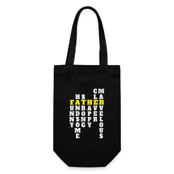 Père drôle beau fort heureux intelligent - Sac à bouteille - noir - Devant