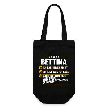Bettina - Geschenkbeutel für Flaschen - Schwarz - Vorne