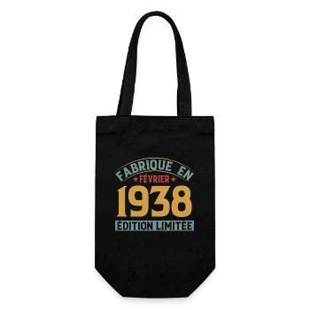 Fabriqué En Février 1938 Édition Limitée - Sac à bouteille - noir - Devant
