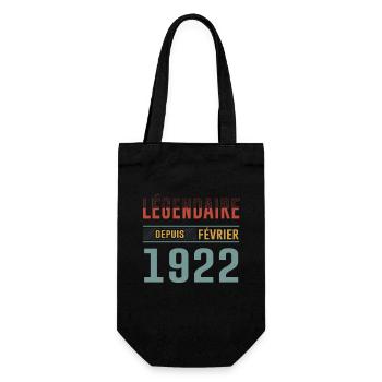 Légendaire Depuis Février 1922 Anniversaire - Sac à bouteille - noir - Devant