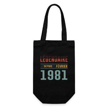 Légendaire Depuis Février 1981 Anniversaire - Sac à bouteille - noir - Devant