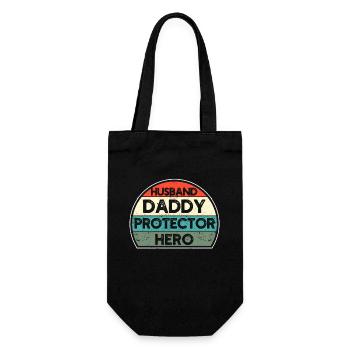 Mari Papa Protecteur Héros Fête des pères Anniversaire - Sac à bouteille - noir - Devant