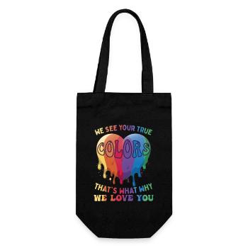 LGBT Eltern Family Pride Monat - Geschenkbeutel für Flaschen - Schwarz - Vorne