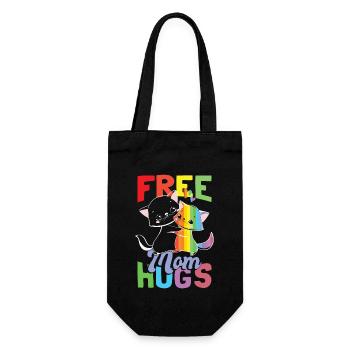 Cat LGBT Mom Free Mom Hugs Pride Monat - Geschenkbeutel für Flaschen - Schwarz - Vorne