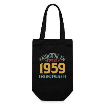 Fabriqué En Février 1959 Édition Limitée - Sac à bouteille - noir - Devant