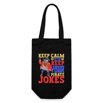 Keep you pirate jokes - Beinprothese - Geschenkbeutel für Flaschen - Schwarz - Vorne