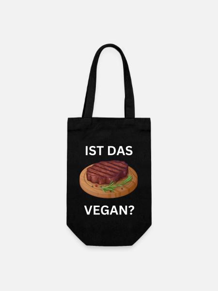 Ist das Fleisch Vegan? White - Geschenkbeutel für Flaschen - Schwarz