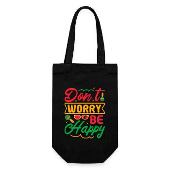 NE VOUS INQUIÉTEZ PAS, SOYEZ HEUREUX - Sac à bouteille - noir - Devant
