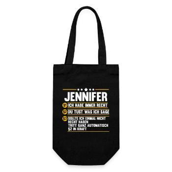 Jennifer - Geschenkbeutel für Flaschen - Schwarz - Vorne