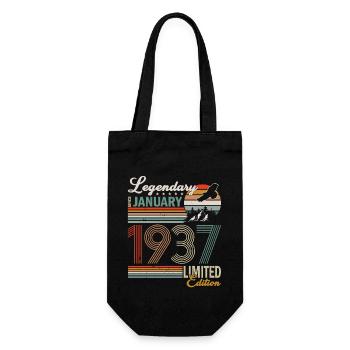 Januar 1937 Geburtstag Mann - Geschenkbeutel für Flaschen - Schwarz - Vorne