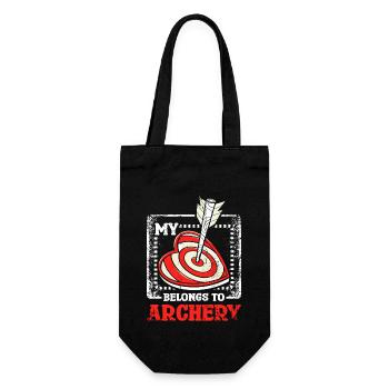 Mon cœur appartient au tir à l’arc - Sac à bouteille - noir - Devant
