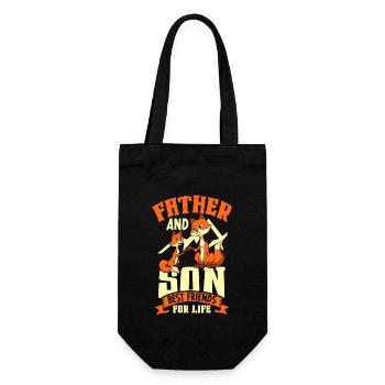 Friends for Life - Father and Son - Gift Bag for Bottles - black - Front