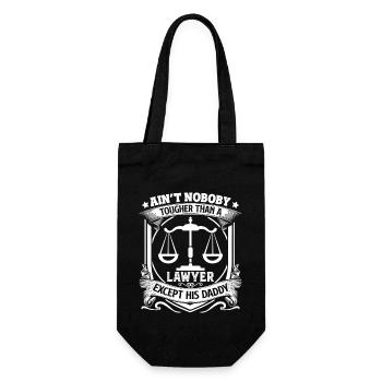 Lawyer Lawyer Daddy Is Tougher - Gift Bag for Bottles - black - Front