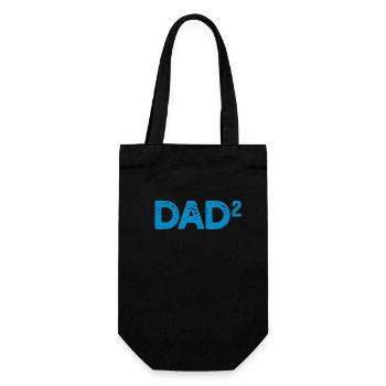Funny Dad Fathers Day 2 Schwangerschaft - Geschenkbeutel für Flaschen - Schwarz - Vorne