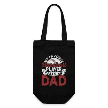 My favorite baseball player calls me daddy - Gift Bag for Bottles - black - Front