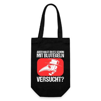 Arzt Ärztin Krankenschwester Pflegerin Medizin - Geschenkbeutel für Flaschen - Schwarz - Vorne