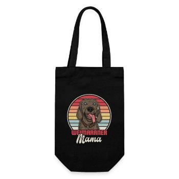 Hundehalter Weimaraner Welpe Hunde Spruch - Geschenkbeutel für Flaschen - Schwarz - Vorne