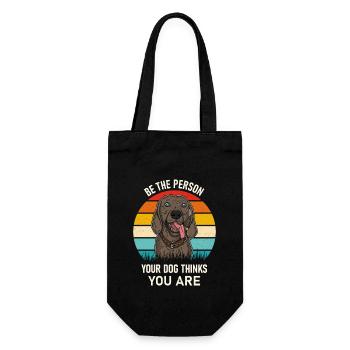 Weimaraner Welpe Hundehalter Hundefreund - Geschenkbeutel für Flaschen - Schwarz - Vorne