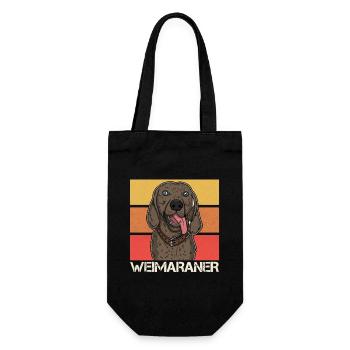 Weimaraner Hundebesitzer Hunde Welpe Züchter - Geschenkbeutel für Flaschen - Schwarz - Vorne