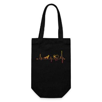 German Shepherd Heartbeat - Gift Bag for Bottles - black - Front